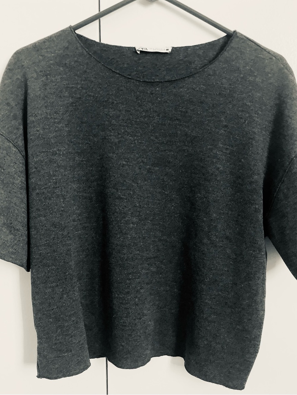 Zara Dark Charcoal Crewneck Sweater